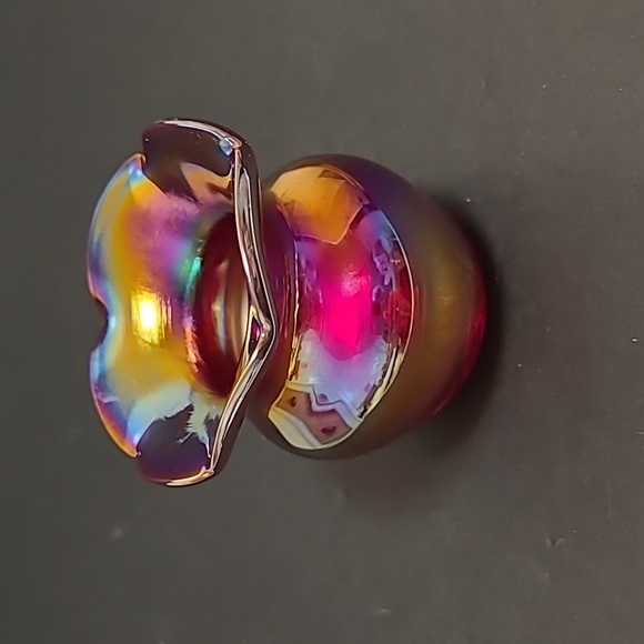 Vintage Iridescent Art Glass Toothpick Holder - Picture 8 of 16